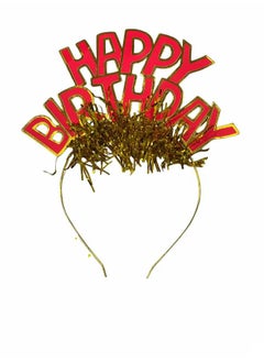 Generic Happy Birthday Fuchsia X Gold Headband 