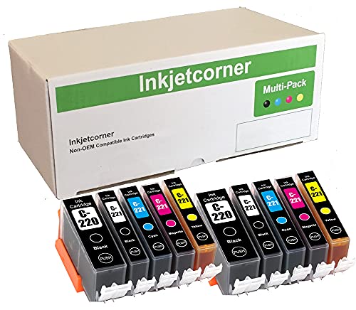 Inkjetcorner Compatible Ink Cartridges Replacement for PGI-220 CLI-221 for use with iP3600 iP4600 MP560 MP640 MX860 MX870 (10 Pack) - Image 2