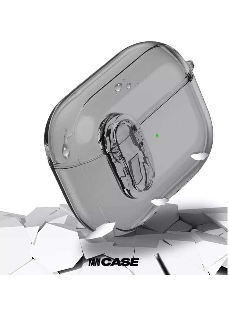 Generic - Compatible with AirPods 4 Case with Safety Lock, Soft TPU Transparent AirPods 4th Generation Case,Full Protection Shockproof Cover with Keychain for AirPods 4 Gen (2024) - Image 1