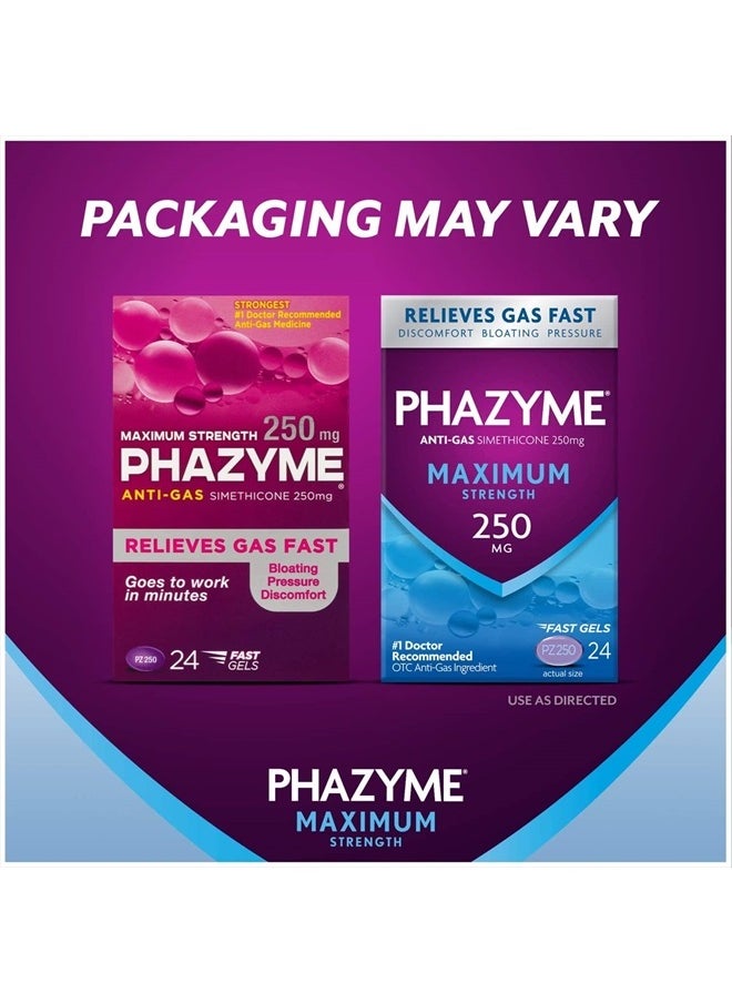 Phazyme Maximum Strength Gas & Bloating Relief, Works in Minutes, 24 Fast Gels  - Image 2