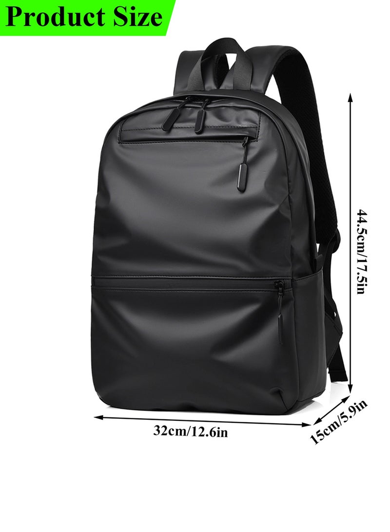 Qiccijoo Laptop Backpack for Men or Women, Water Resistant Travel Backpacks,Fashion Slim Durable College School Backpacks Fits 15.6 Inch Laptop Business Travel Anti Theft Bookbag Gift(Black) - Image 2