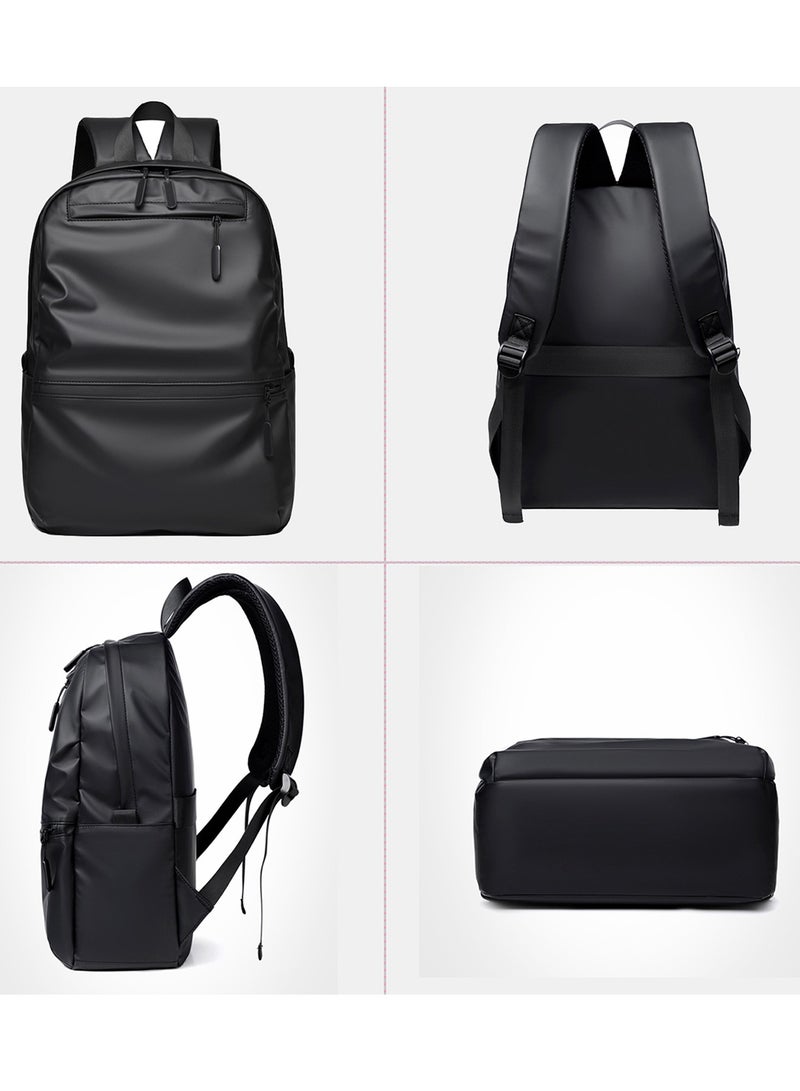 Qiccijoo Laptop Backpack for Men or Women, Water Resistant Travel Backpacks,Fashion Slim Durable College School Backpacks Fits 15.6 Inch Laptop Business Travel Anti Theft Bookbag Gift(Black) - Image 3