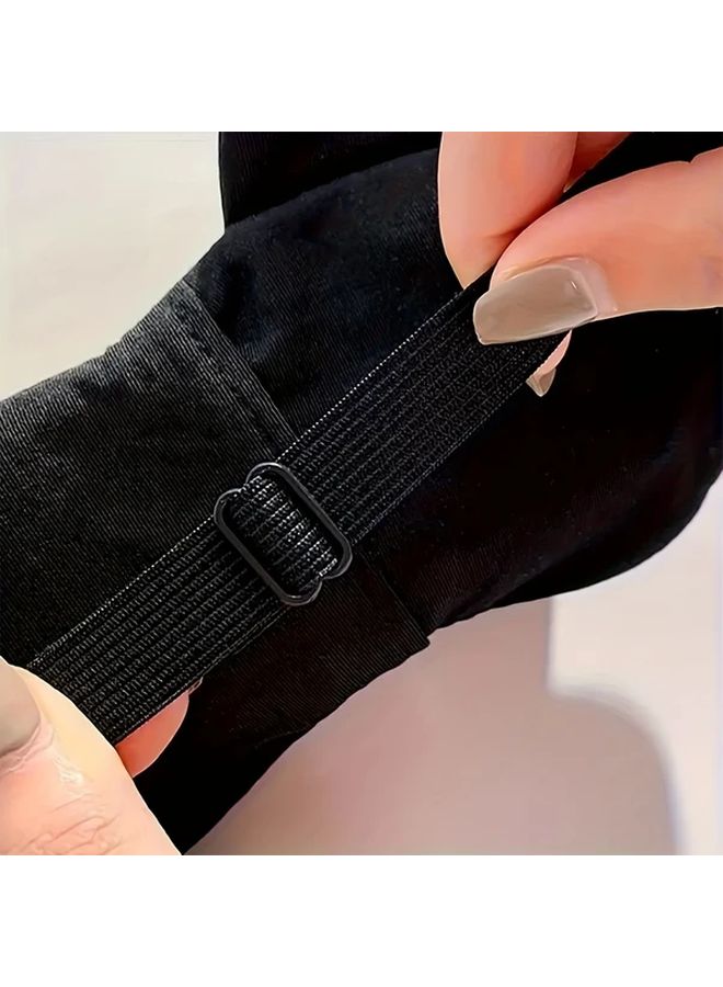 قناع النوم اللطيف لوجه الدب، مصنوع من ألياف البوليستر الناعمة، مانع للضوء، قابل للتعديل بسحاب، بعيون مستديرة - Image 3