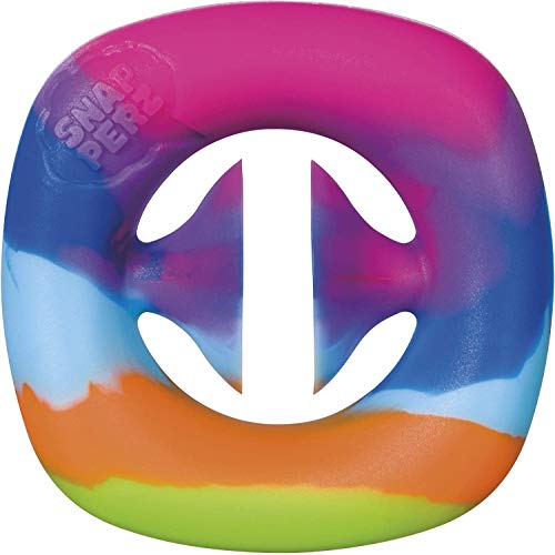 Toysmith Snapperz Rainbow Fidget Toy Squeeze Grab Snap Sensory Party Popper Noise Maker Stress Relief - Image 1