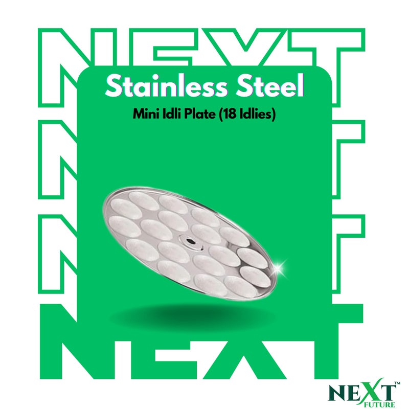 Next Future 5-Star Stainless Steel Mini Idli Plates set of 4 | Mini Idli Stand | Mini Idli Maker Stand with 72 Idli Kulis, High Polish with Rod Picker Handle (4 Plates) - Image 4