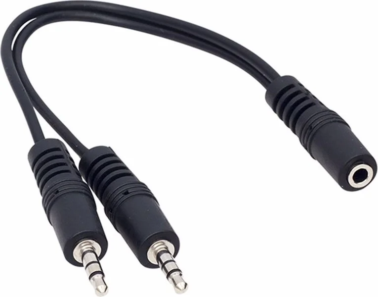 AYT Powermaster 3.5 mm Stereo Female 2x3.5 mm Stereo Male 20 cm Cable Jack