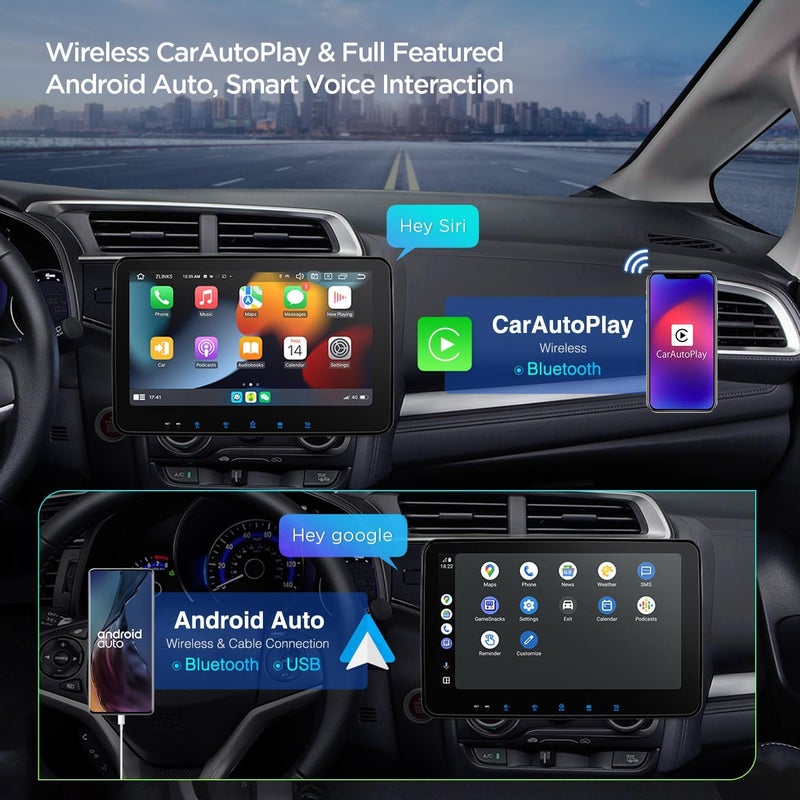 XTRONS 10.1 Inch Double Din Rotatable Android 13 Car Stereo Radio with QLED Touch Screen, GPS Navigation, and 4G LTE - Image 5