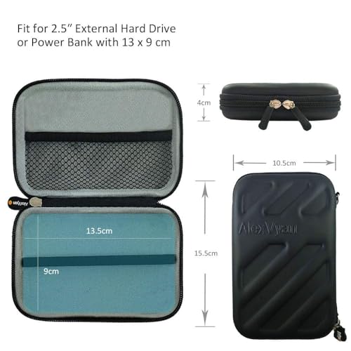 AlexVyan - Shock Proof External Hard Disk Case Protector for 2.5 Inch WD My Passport Ultra Portable External USB 3.0 Hard Drive Disk Cover HDD Case Casing Carry Bag Pouch Sleeve Enclosure - Image 5