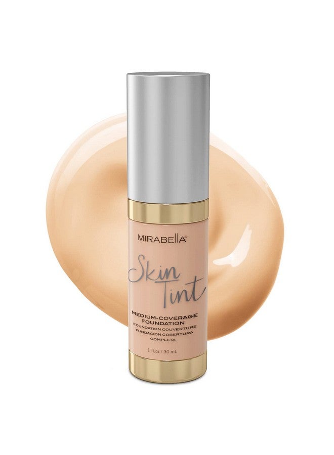 Mirabella Skin Tint Creme Liquid Foundation Oilfree Mineral Foundation With Medium Coverage Delivers Agedefying Benefits And Hydration With Hyaluronic Acid Squalane & Allantoin - Image 1