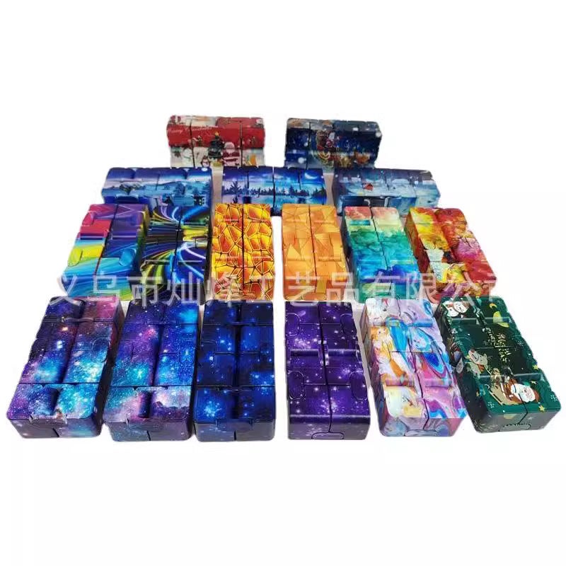Colorful Infinite Cube Changeable Cube Christmas Decompression Cube Colorful Starry Cube Decompression Handle Magic Ball - Image 3