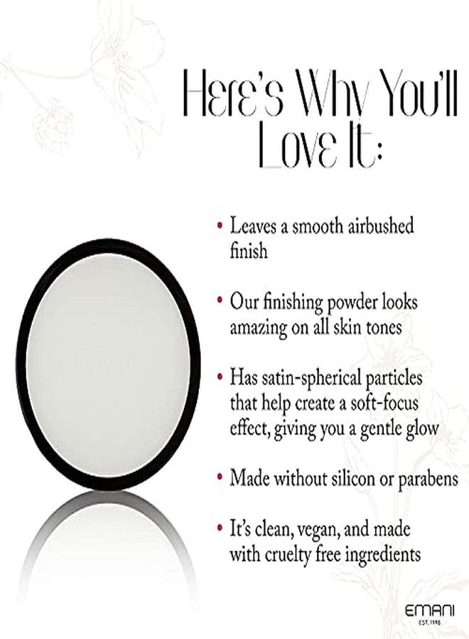 Emani Bye Bye Shine Mattifying Setting Powder Full Coverage, Airbrushed Finish Vegan, Crueltyfree Noncaking Formula - Image 2