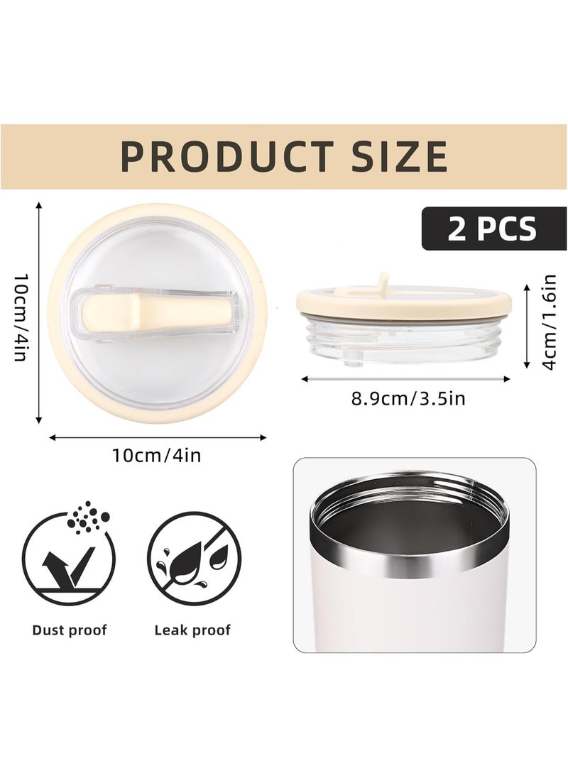 Generic - Tumbler Flip Straw Lid 2 Pcs Replacement fit for Stanley Lid 40oz, Spill Proof Splash Resistant Tumbler Lids, Reusable Tumbler Cover for Stanley Cup - Image 1