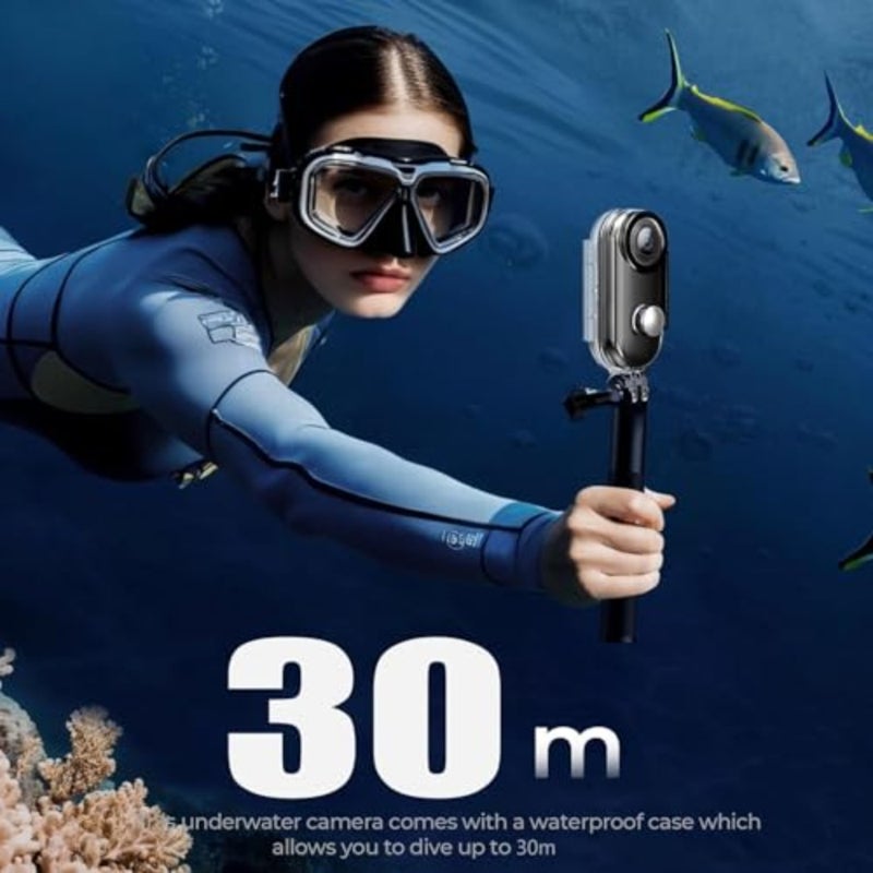 4k Action Camera, Mini Vlogging Camera, Small Body Camera with IPX7 Waterproof, Underwater Camcorder, Hands-Free POV Recording, Helmet Cam for Cycling, Motorcycle 32G Card - Image 3