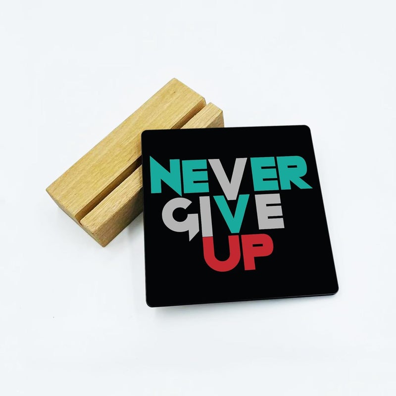 RAG28 RAG28 Wooden Never Give Up Study Office Table Decor Showpiece for Home Decor Items Size 65X6 Inches EK25 - Image 5