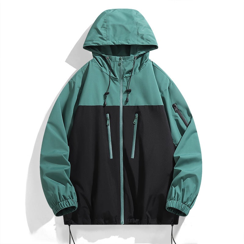 Contrast Color Stitching Tooling Zipper Lightweight Men'S And Women'S Functional Sports Jacket Windproof Waterproof Jacket - Image 4