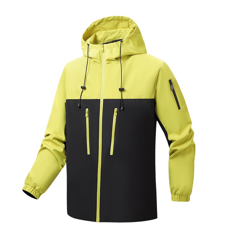 Contrast Color Stitching Tooling Zipper Lightweight Men'S And Women'S Functional Sports Jacket Windproof Waterproof Jacket - Image 2