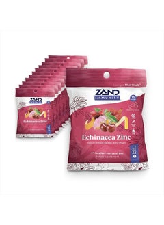 Zand HerbaLozenge Cherry Echinacea Zinc | Throat Lozenges | No Corn Syrup, No Cane Sugar, No Colors (12 Bags, 15 Lozenges)