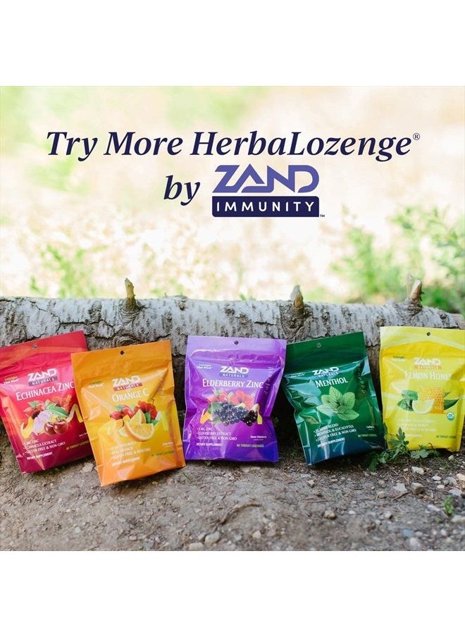 ZAND - Zand HerbaLozenge Cherry Echinacea Zinc | Throat Lozenges | No Corn Syrup, No Cane Sugar, No Colors (12 Bags, 15 Lozenges) - Image 1