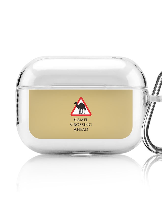 Stylizedd Classic Clear printed Case for Apple AirPods Pro 2nd Generation Thin Transparent Cover [Designed for Apple AirPods Pro 2nd Generation] - Camel Crossing  - Image 1