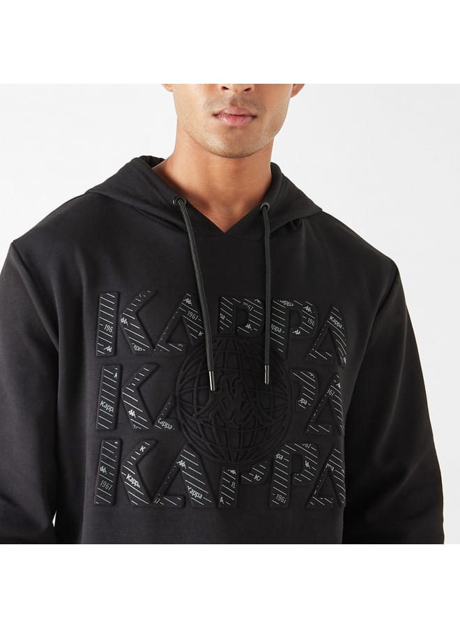 Kappa Kappa Embossed Sweatshirt with Long Sleeves and Pocket  - Image 4