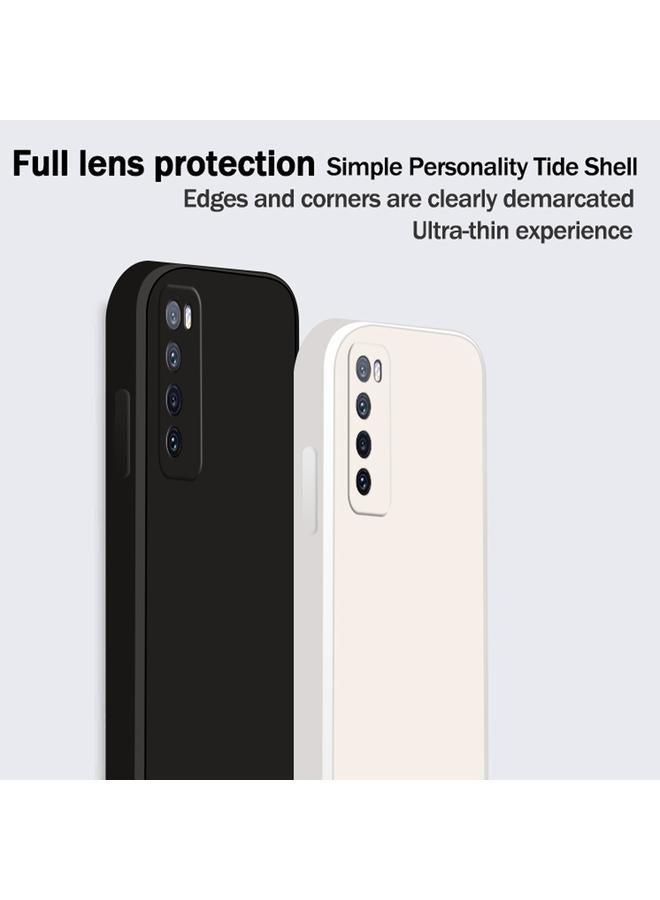 S-TOP Case For Huawei nova 7 5G Solid Color Imitation Liquid Silicone Straight Edge Dropproof Full Coverage Protective Case - Image 3