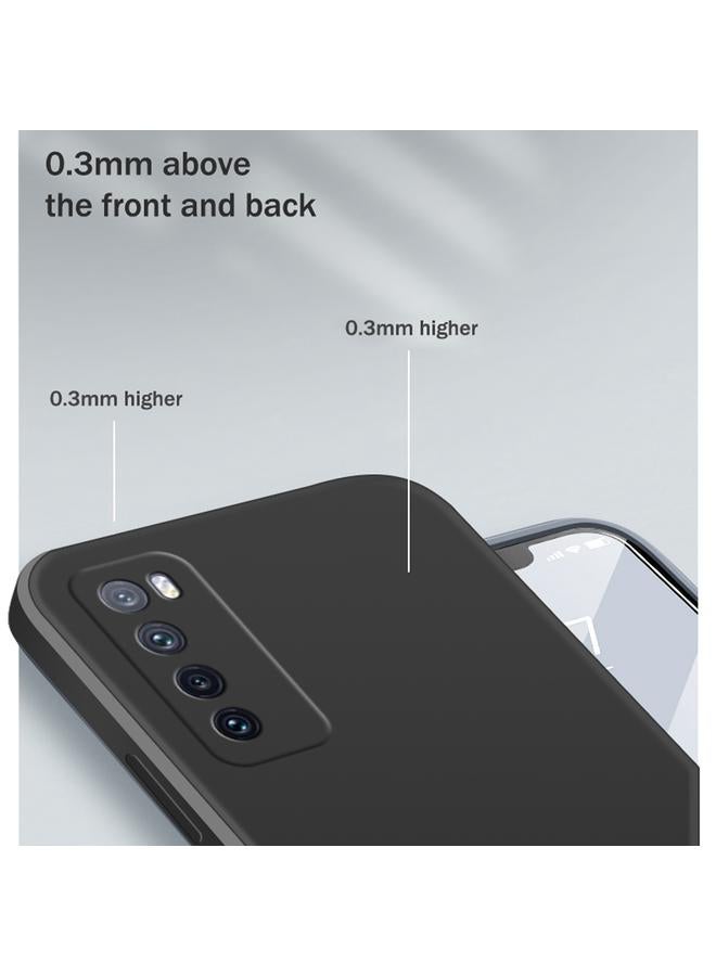S-TOP Case For Huawei nova 7 5G Solid Color Imitation Liquid Silicone Straight Edge Dropproof Full Coverage Protective Case - Image 4