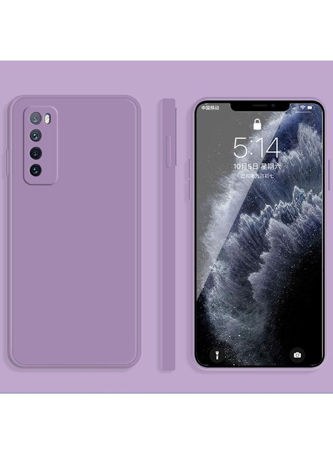 S-TOP Case For Huawei nova 7 5G Solid Color Imitation Liquid Silicone Straight Edge Dropproof Full Coverage Protective Case - Image 1