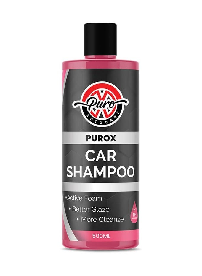 Puro X car shampoo 500 mL-GLAZING ON PAINT FINISHES ULTRA THICK FOAM SPOTLESS WASH MORE CLEANING RICH STRAWBERRY FRAGRANCE