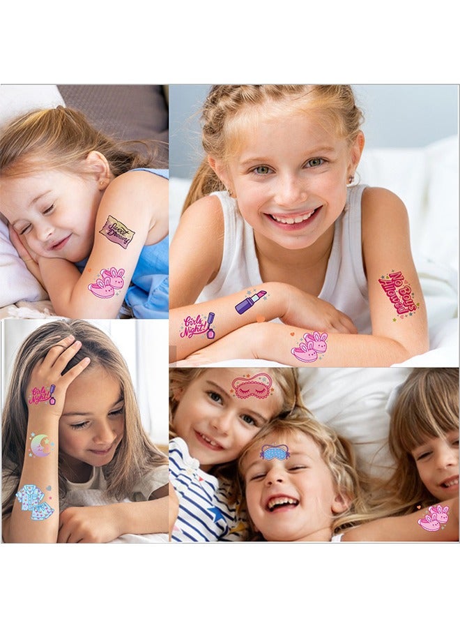 Beyond 5 Sheets Slumber Party Temporary Tattoo Stickers, Waterproof Fake Tattoos Stickers, Birthday Party Decorations Supplies (Colorful) - Image 2