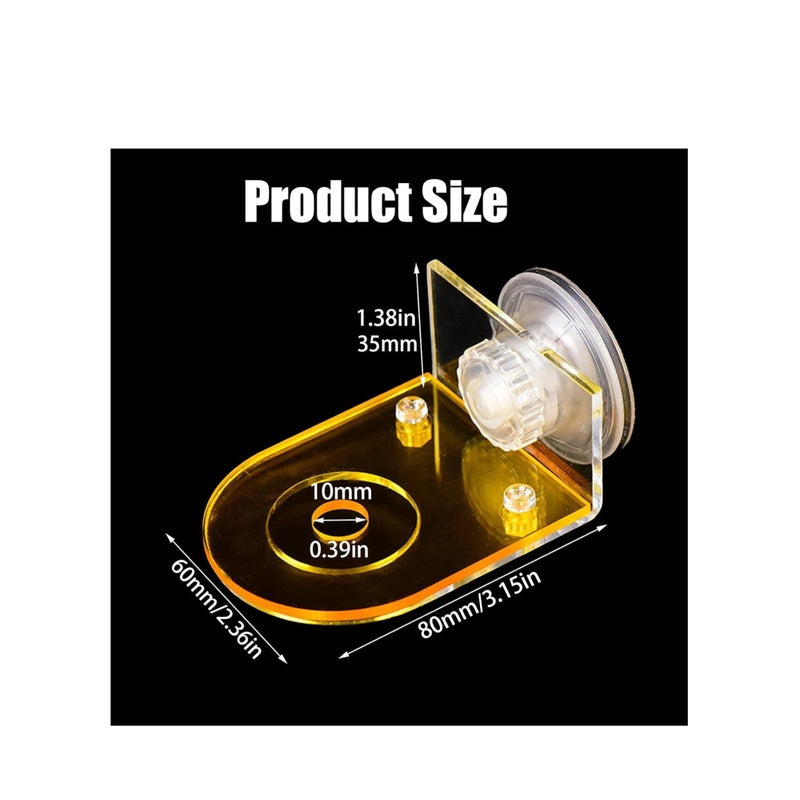 SOLARAE 4 Pcs Acrylic Coral Frag Rack, Fluorescent Coral Frag Rack with Powerful Suction Cup Coral Frag Holder Stand Reef Base Accessories for Household Fish Tanks - Image 2