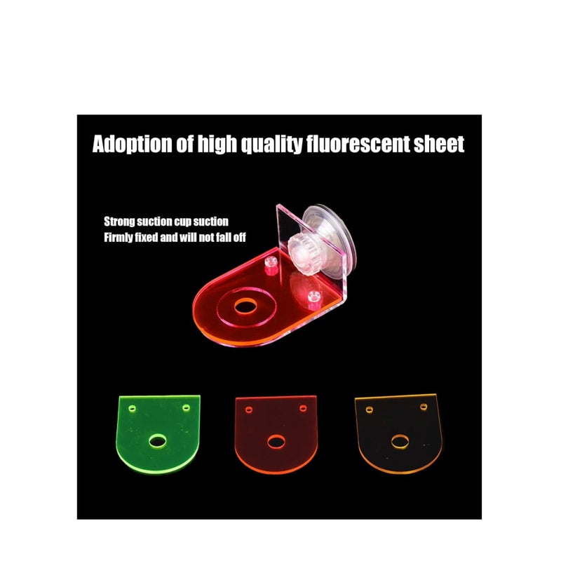 SOLARAE 4 Pcs Acrylic Coral Frag Rack, Fluorescent Coral Frag Rack with Powerful Suction Cup Coral Frag Holder Stand Reef Base Accessories for Household Fish Tanks - Image 5