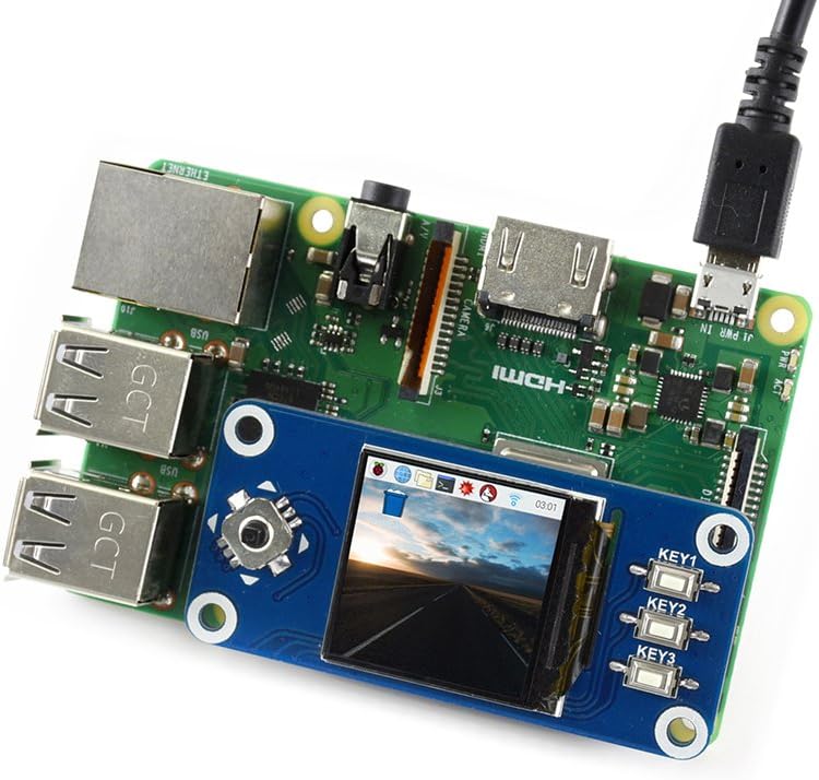 Waveshare 1.3inch LCD Display HAT for Raspberry Pi 4B/3B+/3B/2B/Zero/Zero W/Zero WH, IPS Screen 240x240 Pixels RGB, 65K Display Color with Embedded Controller Communicating via SPI Interface - Image 3