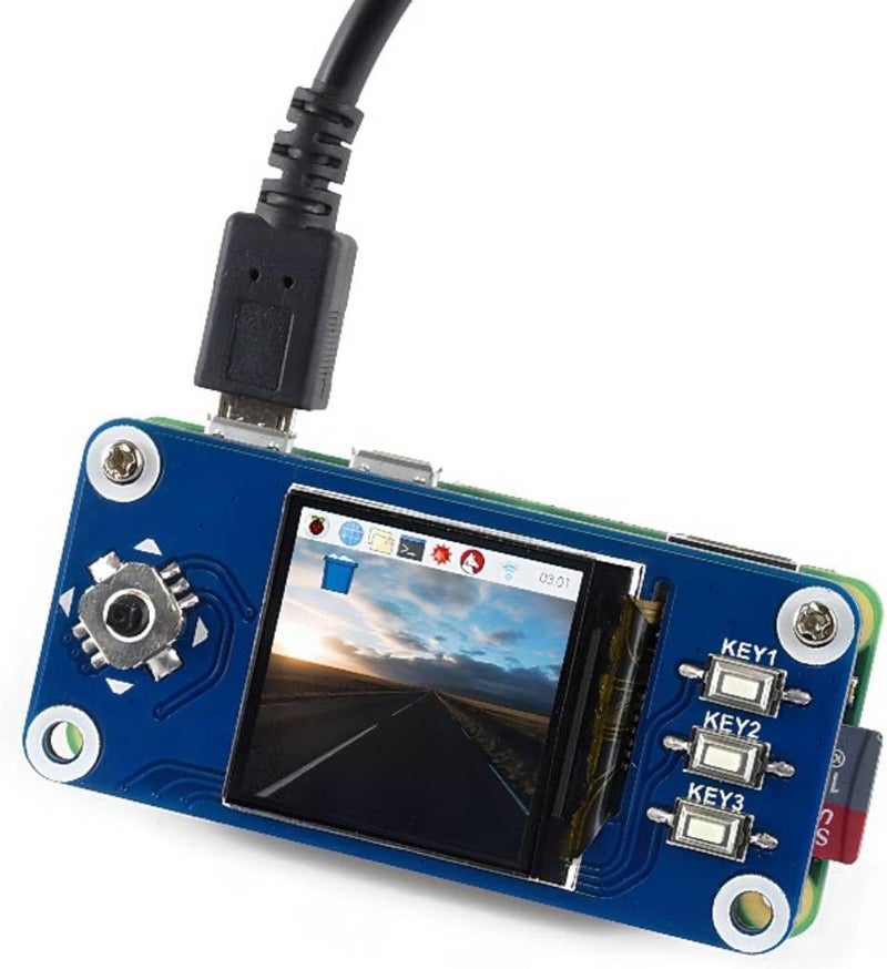 Waveshare 1.3inch LCD Display HAT for Raspberry Pi 4B/3B+/3B/2B/Zero/Zero W/Zero WH, IPS Screen 240x240 Pixels RGB, 65K Display Color with Embedded Controller Communicating via SPI Interface - Image 1