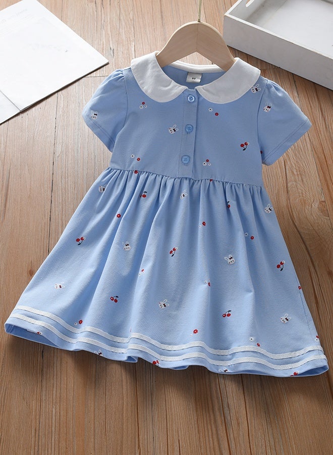 KUYEEBEAR Girls Short Sleeve Preppy Dresses - Image 1