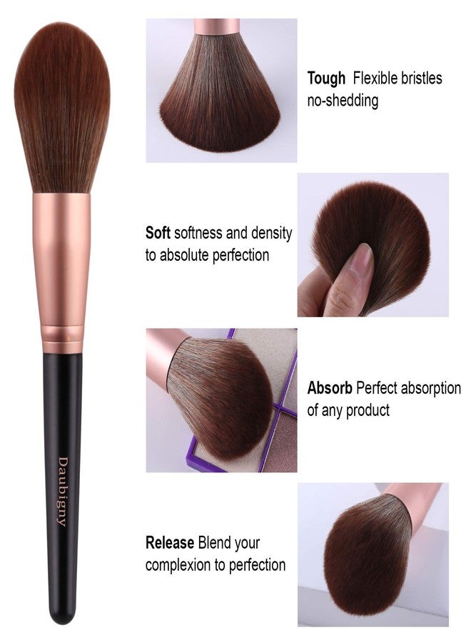 Daubigny Makeup Brushes, Daubigny 16Pcs Premium Synthetic Makeup Brush Set with Professional Foundation Brushes Powder Concealers Eye shadows Blush Makeup Brush for Perfect Makeup (Black) - Image 3