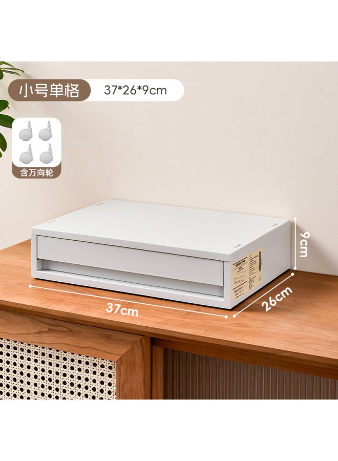 Quner Style Desktop Storage Box Cosmetic File Storage Household Sundries Storage Container Multi-layer Compartment Dustproof Drawer - Image 1