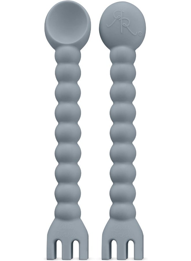 Ryan & Rose Ryan & Rose Baby Spoon and Fork [2 Pack] (Charcoal) - Image 1