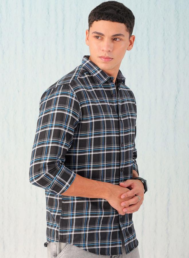 تايك تو قميص بطبعة مربعات وقصة عادية - Image 3