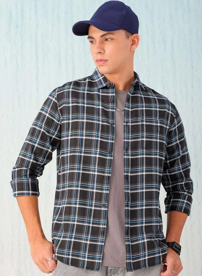 Take Two Men Regular Fit Checkered Casual Shirt By HardSoda