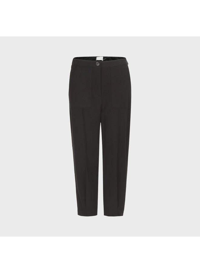 Zara Women's Solid Color Slim-fit Tapered Pants For Daily Commute & Casual Wear - Image 2
