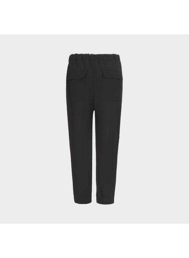 Zara Women's Solid Color Slim-fit Tapered Pants For Daily Commute & Casual Wear - Image 3
