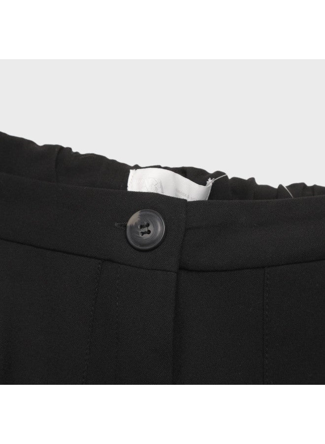 Zara Women's Solid Color Slim-fit Tapered Pants For Daily Commute & Casual Wear - Image 4