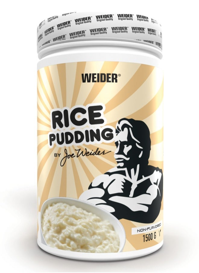 Weider Rice Pudding 1500g Unflavored - High-Protein, Low-Sugar Rice Pudding Powder Ideal for Meal Replacement and Muscle Recovery 