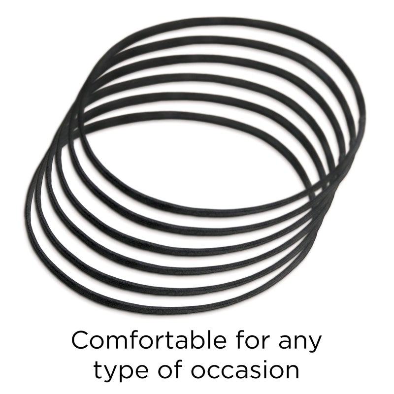 GOODY Women's Ouchless Thin Hair Flat Narrow Headwrap, Black, 6 Count - Image 3