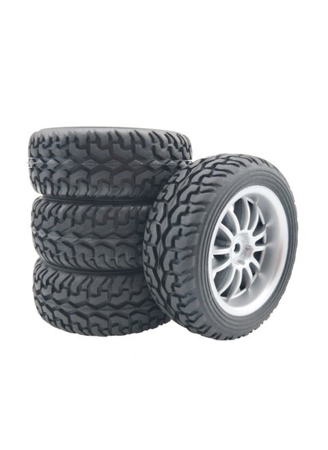 RC Remote Control Car 1 To 10 Model Car Saloon Flat Running Tire Road Racing Tire HSP94123 Flat Sports Car Universal-Color:D25 + B Hub