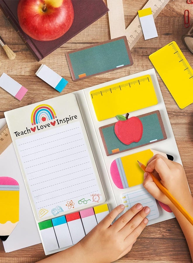 أورجنيزر مجموعة ملاحظات لاصقة، سبورة، دفاتر ملاحظات ذاتية اللصق، هدايا تقدير للمعلمين، دفاتر ملاحظات للكتابة، لوازم مكتبية مدرسية - Image 2
