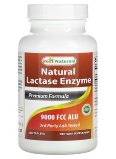 Best Naturals Natural Lactase Enzyme 9000 FCC ALU 180 Tablets UAE ...