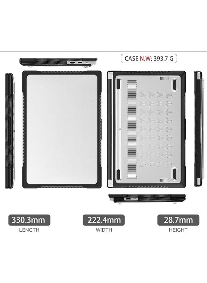 Generic - Case Compatible with Huawei MateBook D14 2024/2023, Frosted Translucent Matte Anti-Fingerprint Shockproof Ultra-thin Anti-Slip Protective Laptop Cover Shell - Image 1
