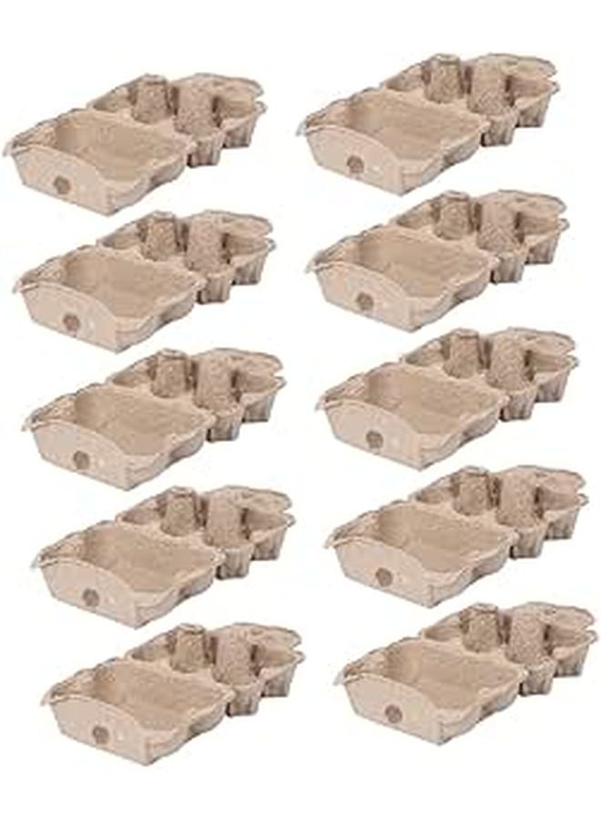 10 Paper Egg Cartons For Fridge Storage And Dispenser Trays 6 Pack - Image 1