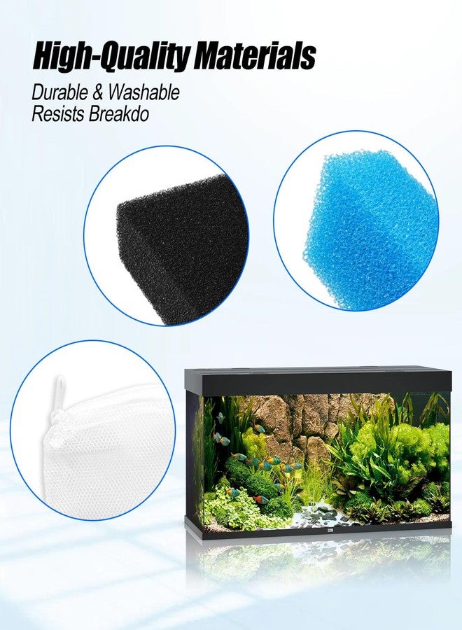 GUXPCH Aquarium Media Maintenance Kit Replacement Fits for AC50 Power Filter, Includes 4 Foam Filters, 4 Carbon Sponge Filters, 4 Intake Strainer Sponges, 4 Pack Ceramic Rings - Image 4